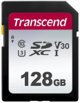 Transcend 300S - Scheda di memoria flash - 128 GB - Video Class V30 / UHS-I U3 / Class10 - UHS-I SDXC